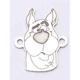 E0630-G-Link argint 925 Scooby Doo  16.5x13.5mm 0,5 1 buc