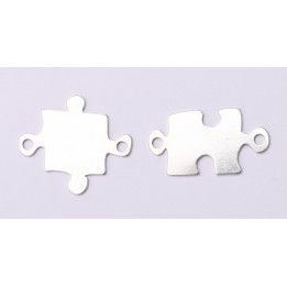 E0657-N-Set argint link puzzle 18*16mm/19*11mm 0.5mm grosime -1 set