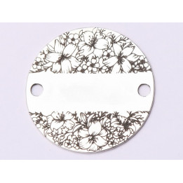 E0660-GS-Link Flower personalizabil din argint  16.5 0.33 grosime 1 buc