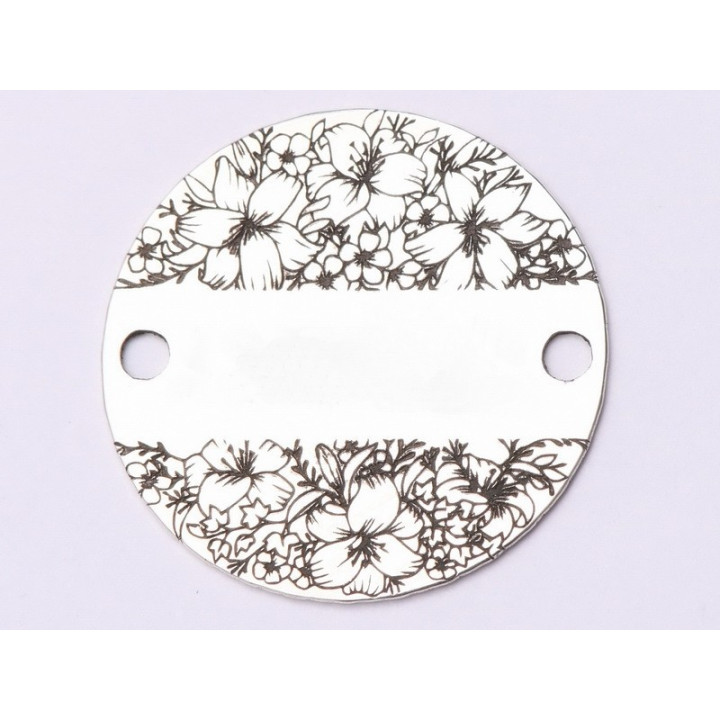 E0660-GS-Link Flower personalizabil din argint  16.5 0.33 grosime 1 buc