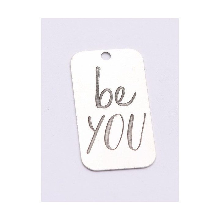 E0737-G-Tag argint 925 28*15mm Be you 1 buc