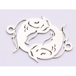 E0763-N-Link argint 925 zodia Pesti 22.5*17mm 0.6mm grosime