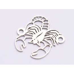 E0771-N-Link argint 925 zodia Scorpion 15*15mm 0.6mm grosime