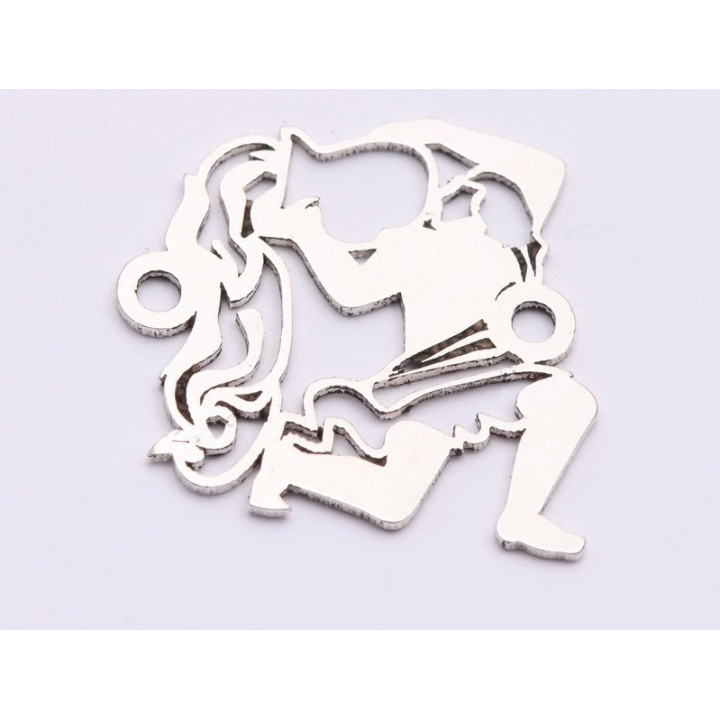 E0774-N-Link argint 925 zodia Varsator 16*16mm 0.6mm grosime