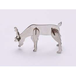 Figurina argint 925 Ren femela 3D 38*26MM 0.4MM