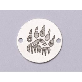 E0792-GS-Link argint 925 Pe Urmele Naturii - 1 buc