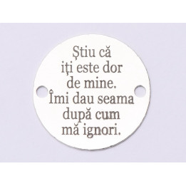 E0797-GS-Link argint 925 Simtul ironiei - 1 buc