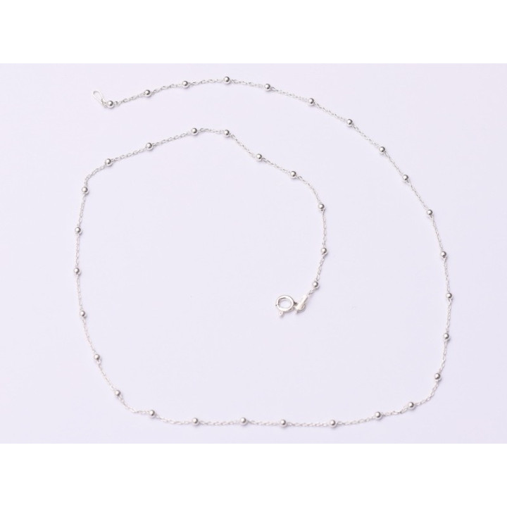 G0939-Lant argint cu bilute 925 45 cm x 1mm-1 buc