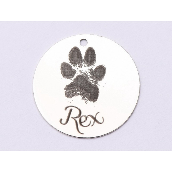 S107 - Serviciu de gravura personalizata banut cu labuta si nume animal de companie
