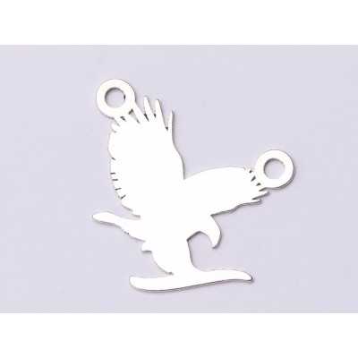 E0846 - N-Pandant decupat argint 925 Vultur 22x 22.5mm 0.5mm