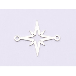 E0848-N-Link argint 925 Steaua nordului 19*15MM 0.5MM