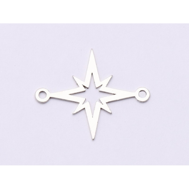 E0848-N-Link argint 925 Steaua nordului 19*15MM 0.5MM