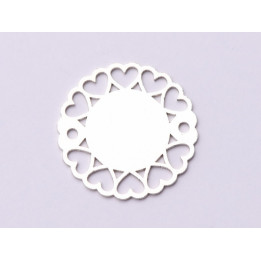 E0861-N-Link Argint 925 Contur de inimioare 17x17mm, 0.60