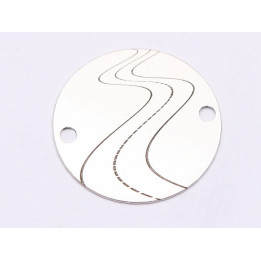 E0865-GS-Link argint 925 Drum 16.5mm 0.33mm grosime