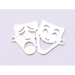 E0870 -N-Link Argint 925 Masti teatrale - model 2 15x23mm, 0.50mm
