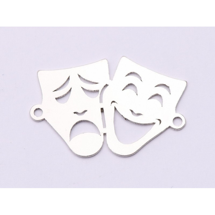 E0870 -N-Link Argint 925 Masti teatrale - model 2 15x23mm, 0.50mm