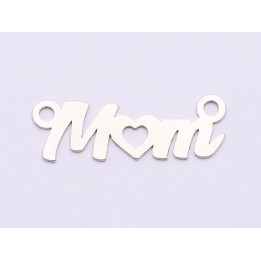 E0876 -N-Pandant Argint 925 Decupaj Mom Simplu 25x8.5 mm, 0.60mm