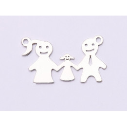 E0894-N-Pandant argint 925 Familie model 1 -22.5x13mm, 0.50mm