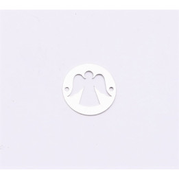 E0903-N-Link din argint cu ingeras decupat 16.5mm 0.33mm
