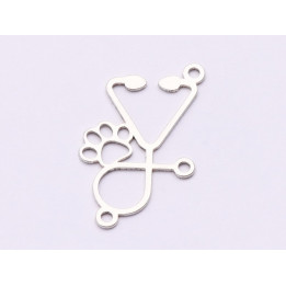 E0935-N-Link Argint 925 Testoscop veterinar 14x24mm 0.60mm