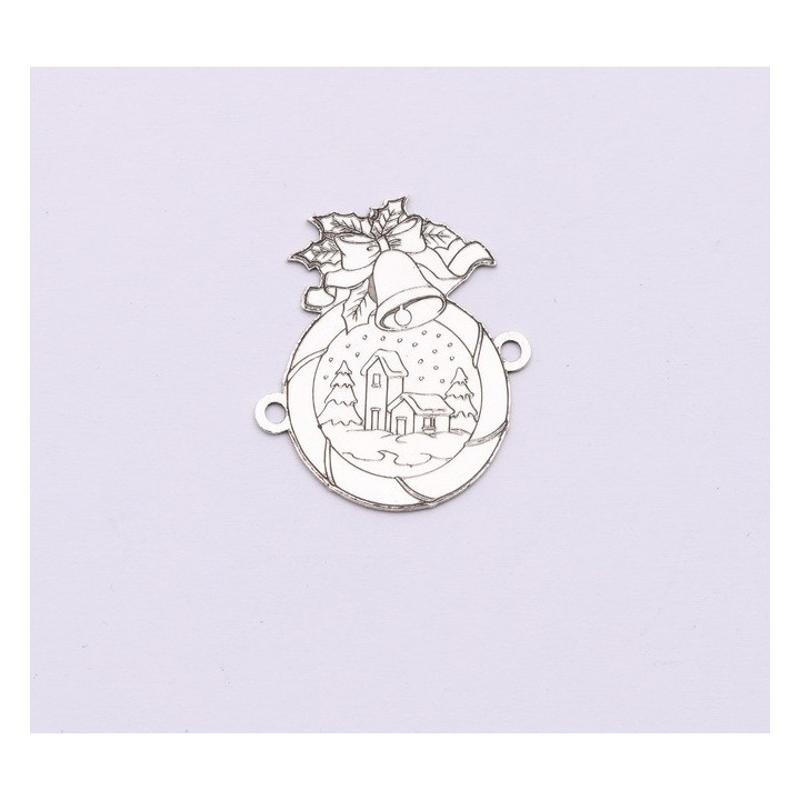 E0939-G-Link argint 925 peisaj de iarna 19.5x17.5mm 0.4mm 1buc