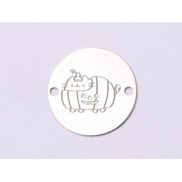 E0963-GS-Link Argint Pumpkin Cat  -  1 buc