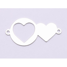 E0967-N-Link argint 925 Inimi 26*14mm 0.4mm-1buc