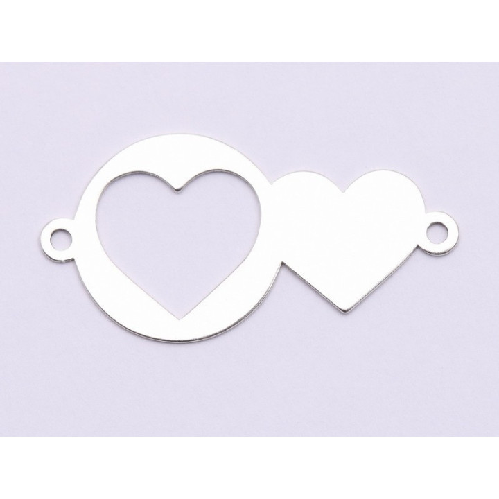 E0967-N-Link argint 925 Inimi 26*14mm 0.4mm-1buc