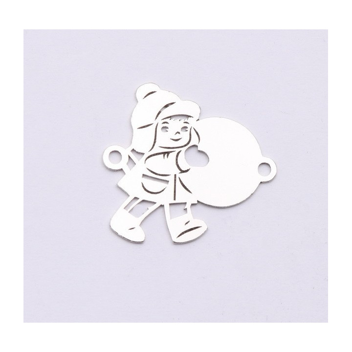 E0984-N-Link baietel  19.5x18mm 0.5 mm-1 buc