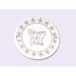 E0986-GS-Link Argint Happy New Year  -  1 buc