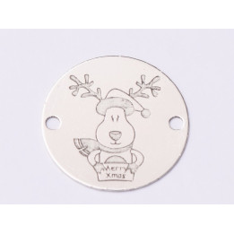 E0996-GS-Link Argint Merry Xmas  Reindeer 1 buc