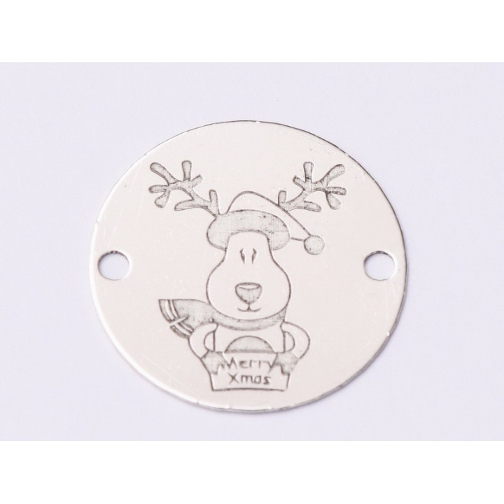 E0996-GS-Link Argint Merry Xmas  Reindeer 1 buc