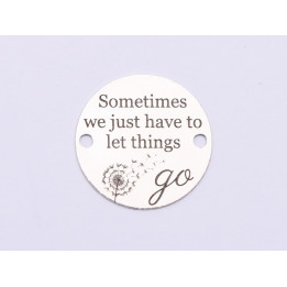 E1015-GS-Link Argint Let Things Go 16.5mm 0.33mm