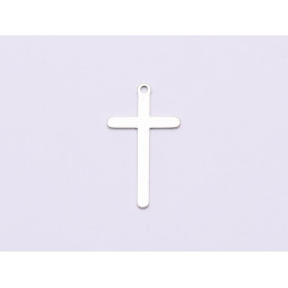 E1026-N-Charm argint 925 Cruce 26*15mm 0.6mm grosime-1buc