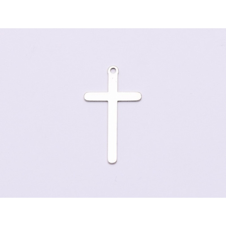 E1026-N-Charm argint 925 Cruce 26*15mm 0.6mm grosime-1buc