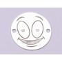 Pandantiv emoji smiley argint 925, gravură laser 16.5mm