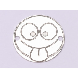 E1043-GS-Link Argint 925 Emoji Crazy 16.5mm 0.33 mm 1 buc - bijuterii personalizate din argint | simoshop