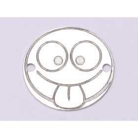 Pandantiv emoji nebunatic argint 925, decupaj 16.5mm