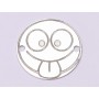 Pandantiv emoji nebunatic argint 925, decupaj 16.5mm