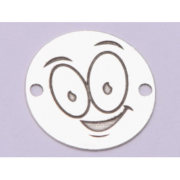 0017-GS-Link Argint 925 Emoji Friendly16.5mm 0.33 mm 1 buc