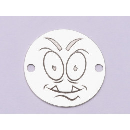 E1046-GS-Link Argint 925 Emoji diabolic 16.5mm 0.33 mm 1 buc