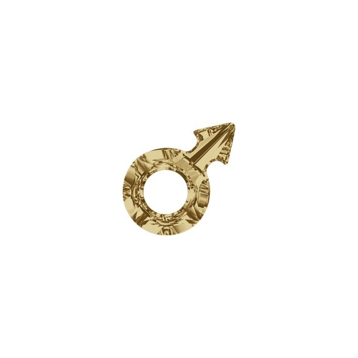 P2809-Swarovski Elements 4878 Golden Shadow Foiled 18x11.5mm-1 buc