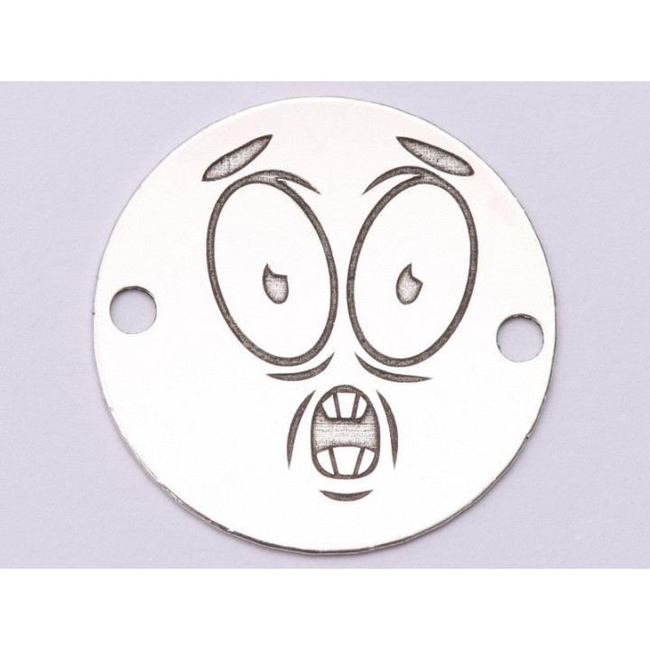 E1058-GS-Link Argint 925 Emoji Speriat 16.5mm 0.33 mm 1 buc