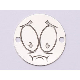 0044-GS-Link Argint 925 Emoji Ingretosat 16.5mm 0.33 mm 1 buc
