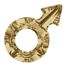 P2813-Swarovski Elements 4878 Golden Shadow Foiled 30x19mm-1 buc