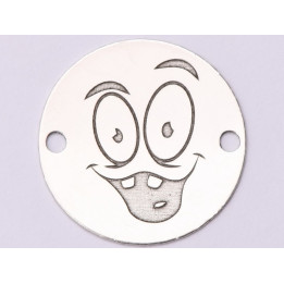 0051-GS-Link Argint 925 Emoji Zurli 16.5mm 0.33 mm 1 buc