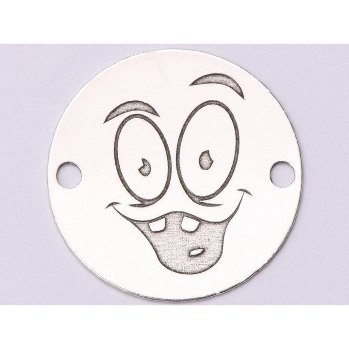 0051-GS-Link Argint 925 Emoji Zurli 16.5mm 0.33 mm 1 buc