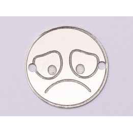 E1064-GS-Link Argint 925 Emoji Trist 16.5mm 0.33 mm 1 buc