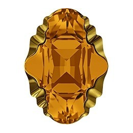 P2806-SWAROVSKI ELEMENTS 4926 Topaz Dorado Z Foiled 19x14mm