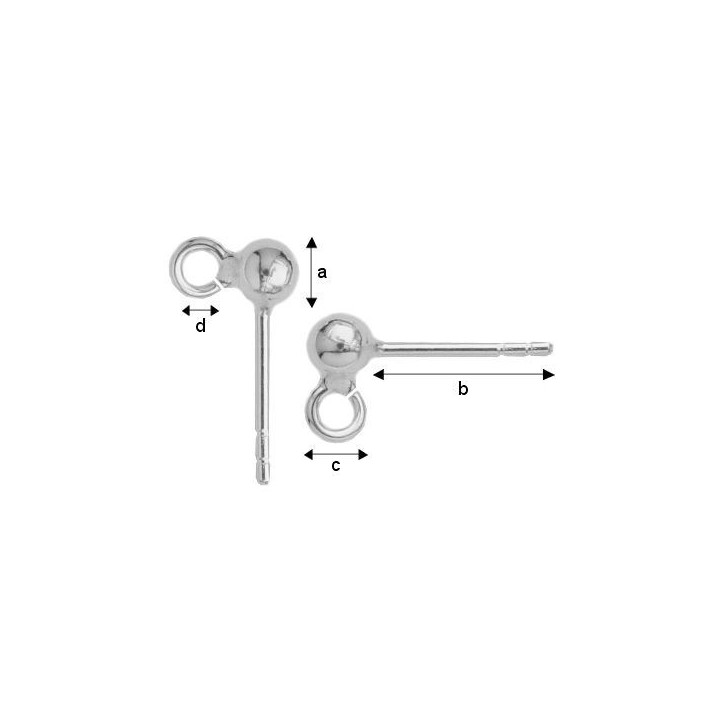 G0398-Tije cu biluta 3mm si bucla 1.55mm - bijuterii personalizate din argint | simoshop